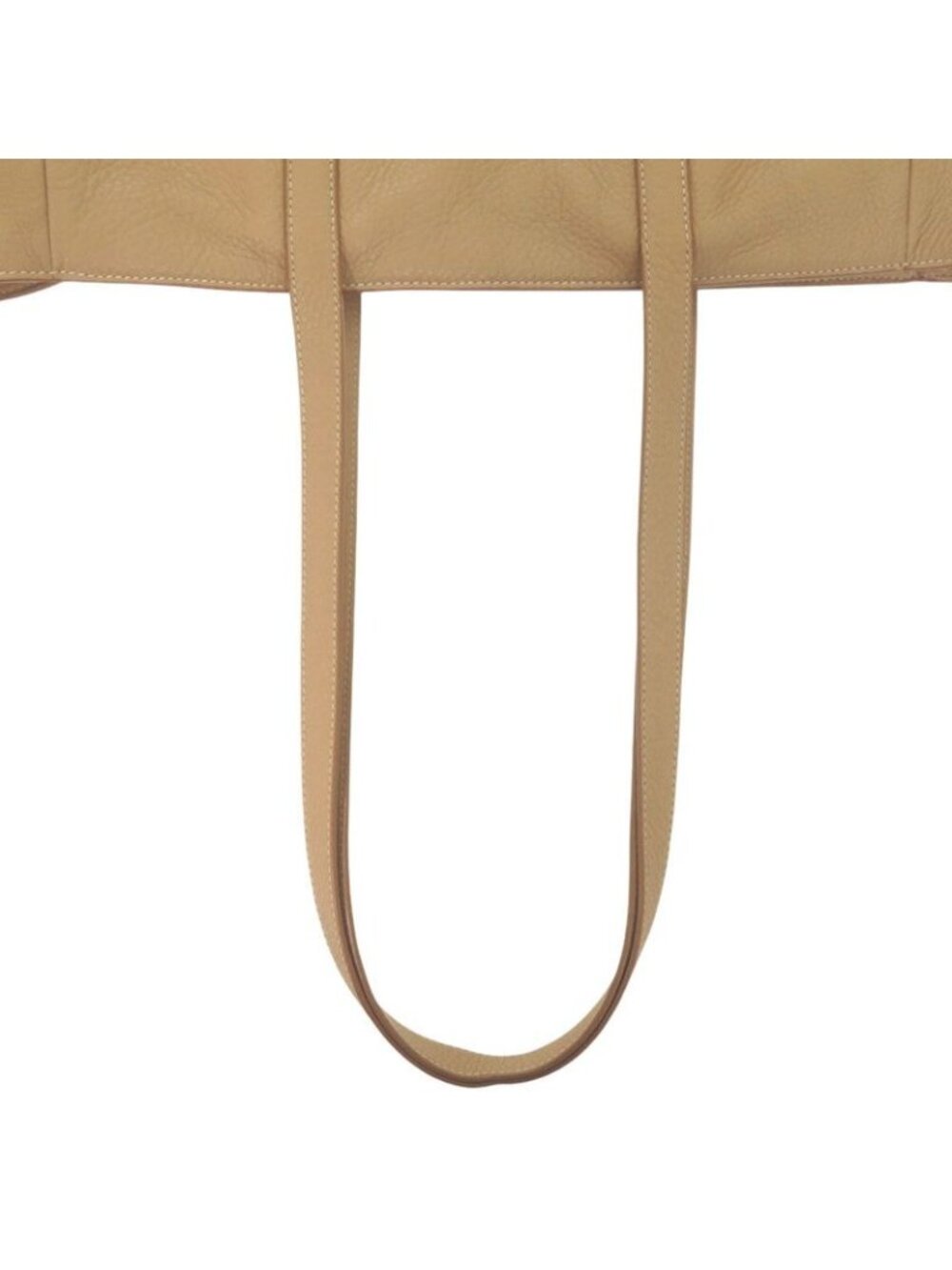 Prada Vitello Daino Gold Leather Brown Tote Shoulder Bag - Picture 4 of 10